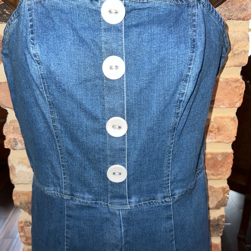 Molly green blue Jean ruffled pant suit m - Picture 4 of 10